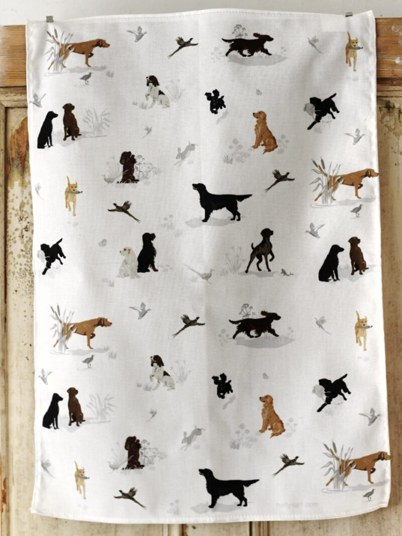 Glorious Gundogs Tea Towel