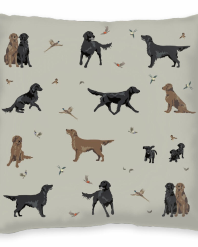 Fabulous Flatcoats Cushion Cover