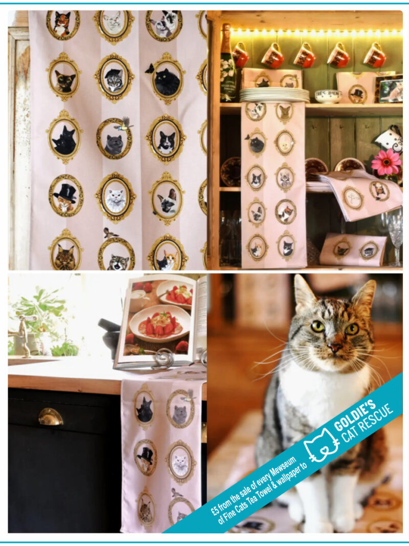 The Mewseum of Fine Cats Tea Towel