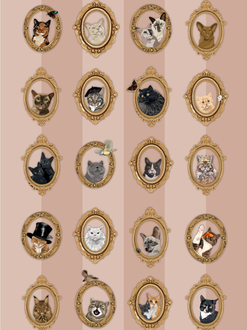 The Mewseum of Fine Cats Tea Towel
