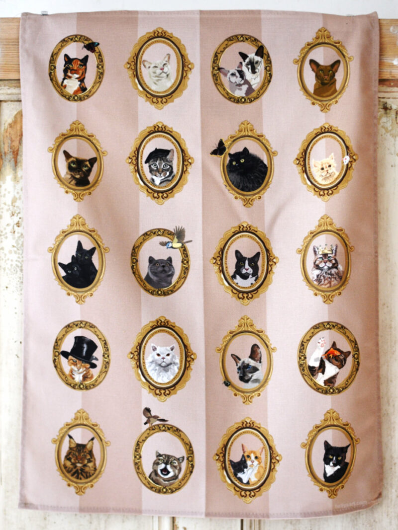 The Mewseum of Fine Cats Tea Towel