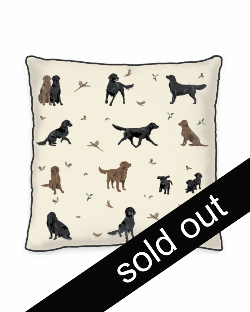 Flatcoat Cushions - A little bird told me