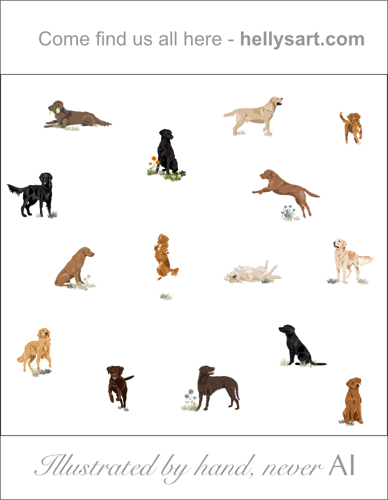 The retrievers of Joy no.2 Bespoke Wallpaper - Image 4