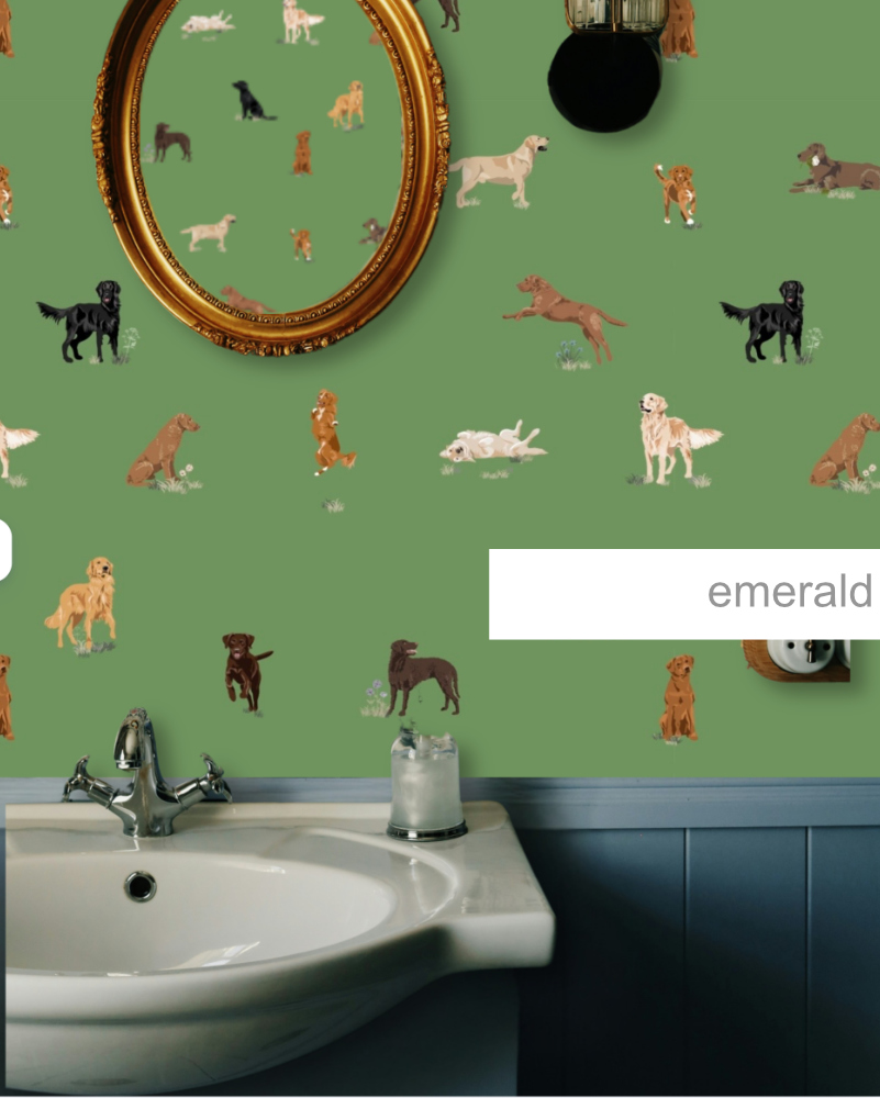The retrievers of Joy no.2 Bespoke Wallpaper - Image 5