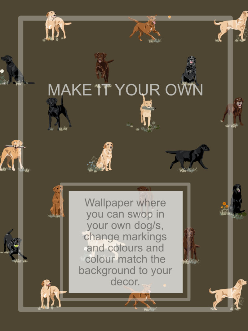 Just Labradors Bespoke Wallpaper