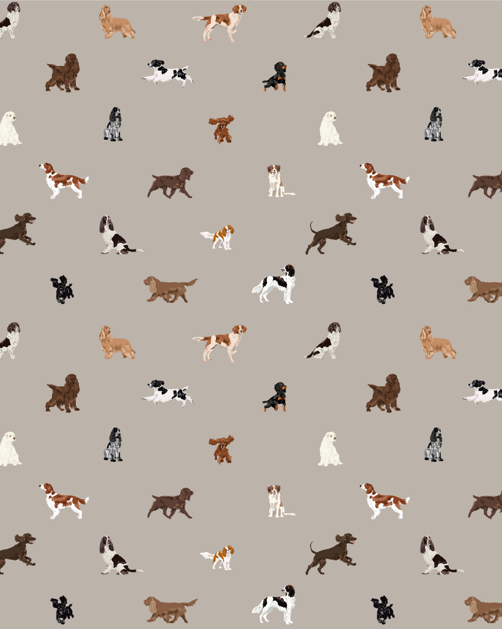 Just Spaniels Fabric - Image 2