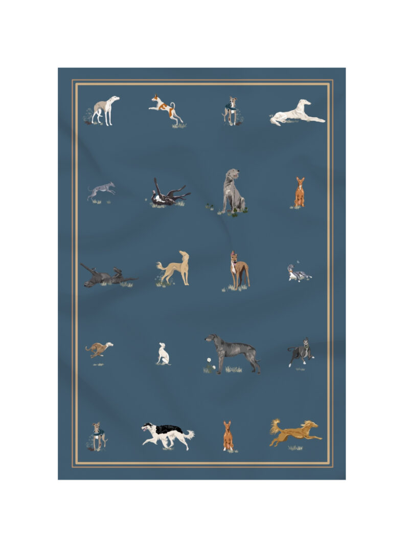 Just Sighthounds Tea Towel in delft