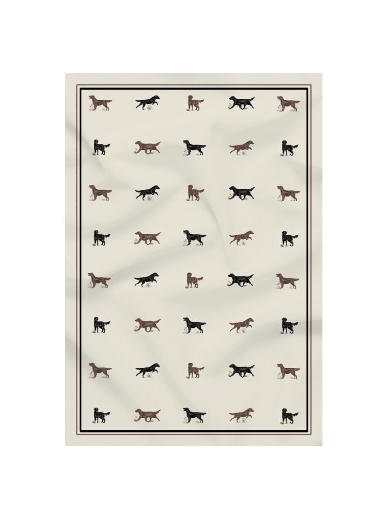 Just Flatcoats Tea Towel